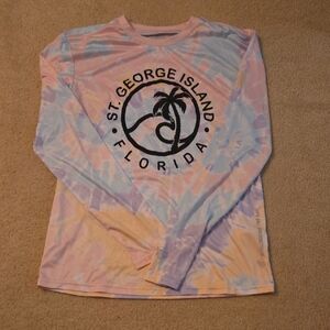 Banana Boat Pastel Tie-Dye Long Sleeve Sunshirt NWOT